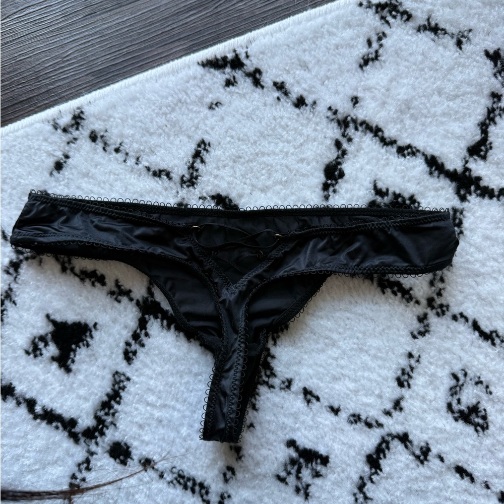 Victoria's Secret Black Satin Panties - Picture 3 of 3